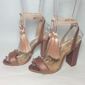 Schutz primm lace up block heel sandals